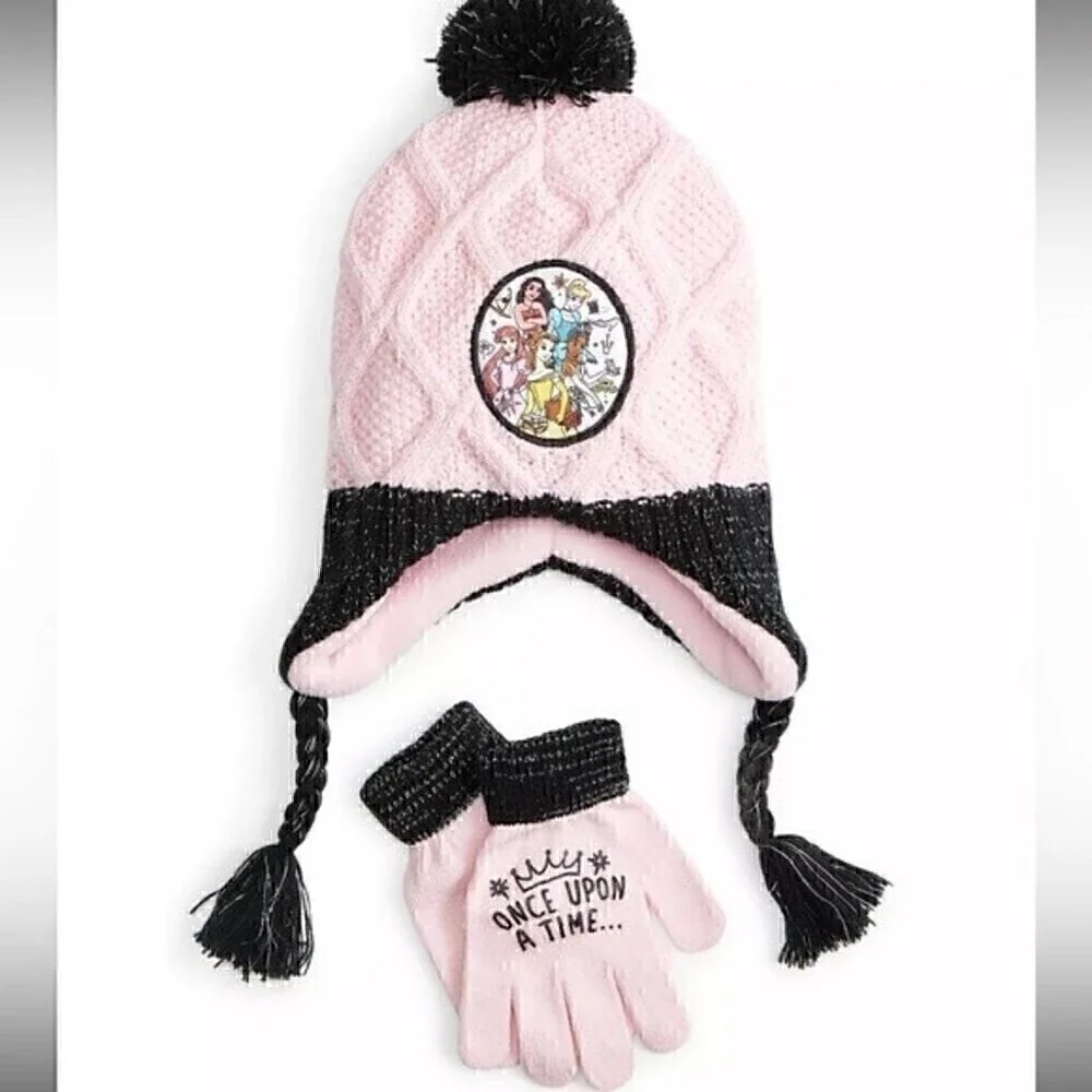 New Set of 2 Berkshire BERKSHIRE Little Girls Princess Hat & Gloves Set